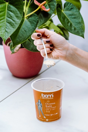 Porridge proteico 2 GO, ananas e mango, con dolcificante