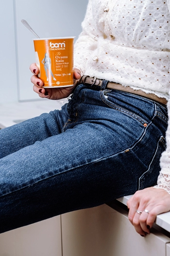 Porridge proteico 2 GO, ananas e mango, con dolcificante