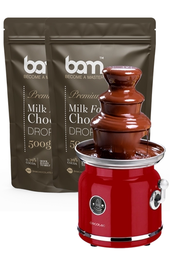 set per fontana di cioccolato