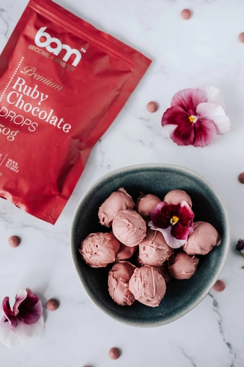 Gocce di cioccolato Ruby, 250 g