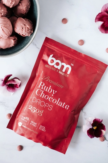 Gocce di cioccolato Ruby, 250 g
