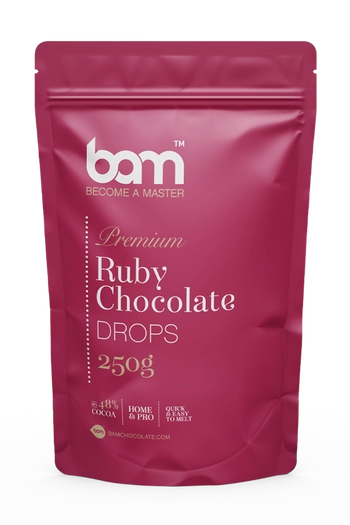 gocce di cioccolato ruby 250 g