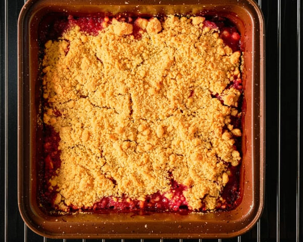 crumble con pesche