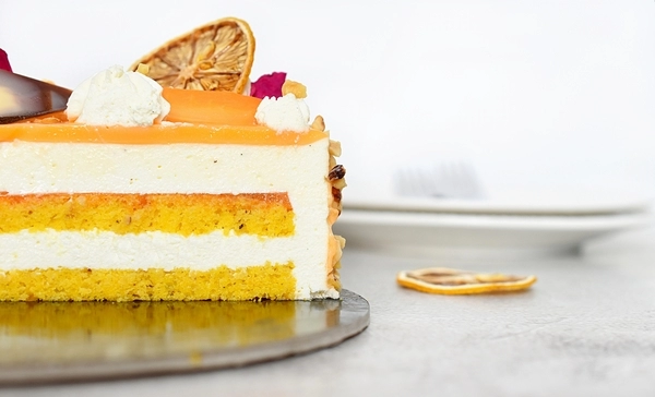 torta di carote con arancia e crema di formaggio