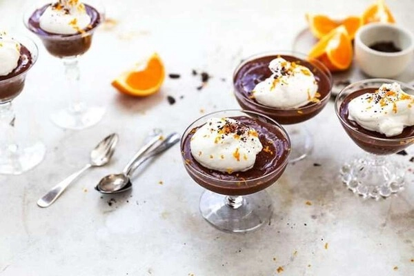 mousse di cioccolato e arancia